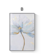 Load image into Gallery viewer, Abstract scandinavian blue flower wall art print
