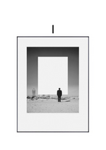 Load image into Gallery viewer, Contemporary black and white nordic figure landscape wall art print
