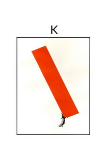Contemporary nordic figure carrying red rectangle block wall art print