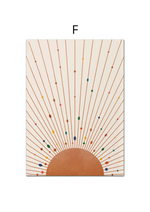 Load image into Gallery viewer, Colourful sun rise wall art print.
