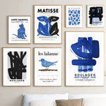 Load image into Gallery viewer, Contemporary Blue Matisse Prints
