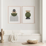 Load image into Gallery viewer, Olive Green Watercolour Print
