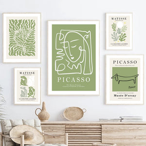 Contemporary Green Matisse Print