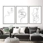 Load image into Gallery viewer, Abstract Lady Line Print
