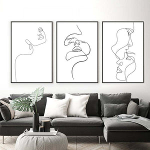 Abstract Lady Line Print