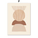 Load image into Gallery viewer, Contemporary beige and brown wall art print
