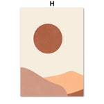 Load image into Gallery viewer, Contemporary sun rising desert landscape wall art print
