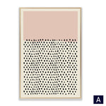 Load image into Gallery viewer, Minimalist pink and black dot wall art print
