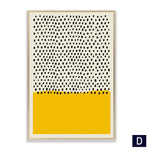 Load image into Gallery viewer, Minimalist yellow and black dot wall art print
