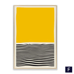 Load image into Gallery viewer, Minimalist yellow and black horizontal wall art print
