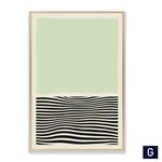 Load image into Gallery viewer, Minimalist green and black horizontal line wall art print

