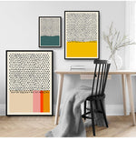 Load image into Gallery viewer, Three minimalist mulitcoloured wall art prints
