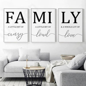 Minimalist FAMILY Letters Print