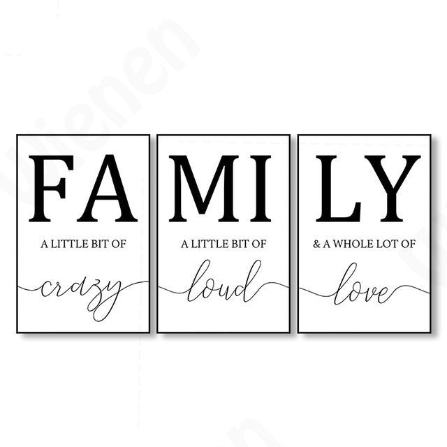 Minimalist FAMILY Letters Print