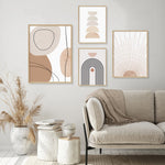Load image into Gallery viewer, Collection of contemporary brown and beige sun rise wall art prints
