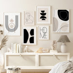 Load image into Gallery viewer, Black and Beige Abstract Wall Art
