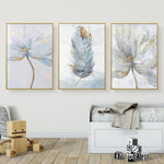 Load image into Gallery viewer, Three abstract scandinavian flower and leaf wall art print

