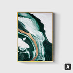 Load image into Gallery viewer, Gold Green Marble Print
