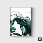Load image into Gallery viewer, Gold Green Marble Print
