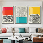 Load image into Gallery viewer, Three modern multicoloured abstract wall art prints
