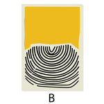 Load image into Gallery viewer, Modern multicoloured yellow and black line abstract wall art print
