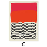 Load image into Gallery viewer, Modern multicoloured orange and black line abstract wall art print
