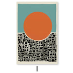 Load image into Gallery viewer, Modern orange dot abstract wall art print
